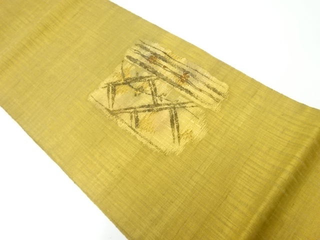 JAPANESE FUKURO OBI / WOVEN BRANCH UME / BY WATABUN